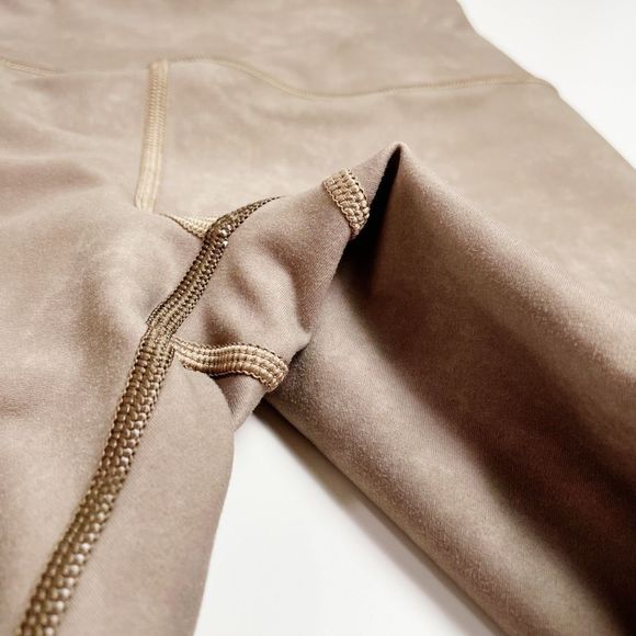 Athleta Elation Tight High Rise Legging Watercolor 7/8 Neutral Tan White S - Picture 6 of 11